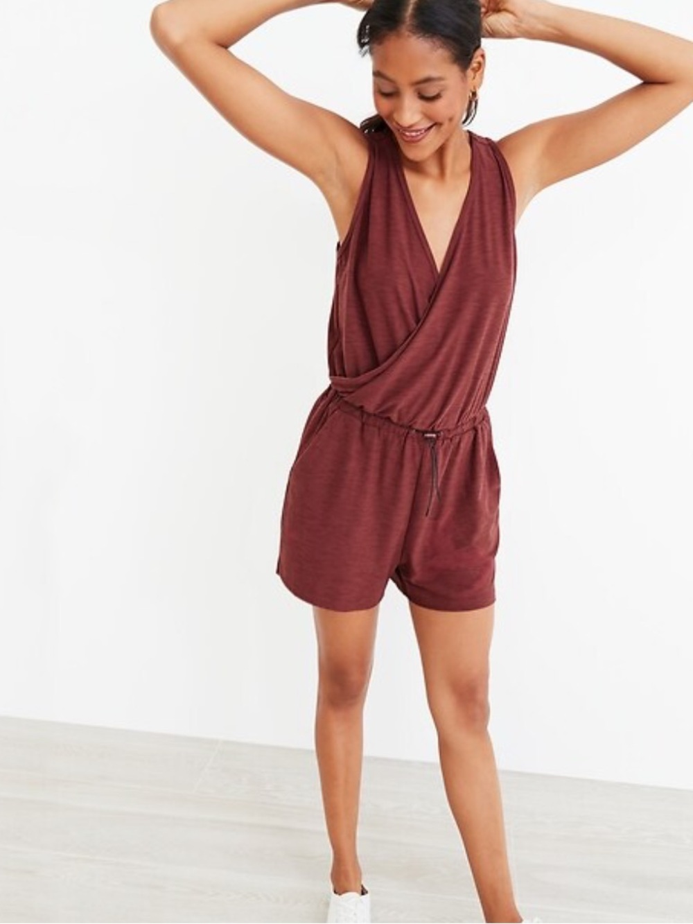 Old Navy Burgundy Sleeveless Romper